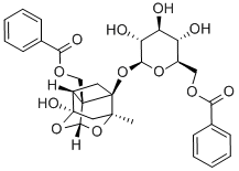 benzoylpaeoniflorin 化学構造式
