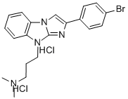 2-(p-Bromophenyl)-9-dimethylaminopropyl-9H-imidazo(1,2-a)benzimidazole  dihydrochloride Struktur