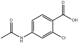4-(アセチルアミノ)-2-クロロ安息香酸 化学構造式