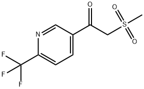 2-(METHYLSULFONYL)-1-[6-(TRIFLUOROMETHYL)PYRIDIN-3-YL]ETHANONE
 Structure