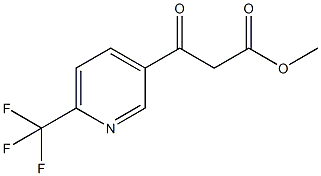 6-(トリフルオロメチル)ニコチノイル酢酸メチル 化学構造式
