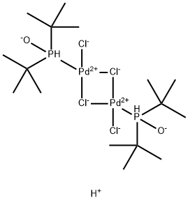 二氢二氯双(二叔丁基羟亚膦基)钯,386706-32-7,结构式