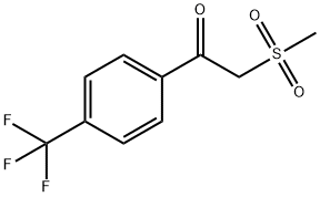 2-メチルスルホニル-1-(4-トリフルオロメチルフェニル)エタノン 化学構造式