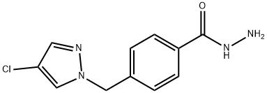 4-((4-氯-1H-吡唑-1-基)甲基)苯并HYDRAZIDE,386736-92-1,结构式