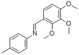 BENZENAMINE, 4-METHYL-N-[(2,3,4-TRIMETHOXYPHENYL)METHYLENE]- Struktur