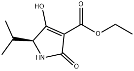 1H-Pyrrole-3-carboxylic acid, 2,5-dihydro-4-hydroxy-5-(1-methylethyl)-2-oxo-, ethyl ester, (5S)- (9CI),386758-76-5,结构式