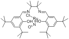 クロロニトロシル[N,N'-ビス(3,5-ジ-tert-ブチルサリチリデン)-1,1,2,2-テトラメチルエチレンジアミナト]ルテニウム(IV) 化学構造式