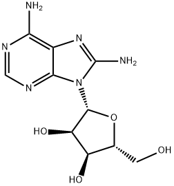 8-アミノアデノシン 化学構造式