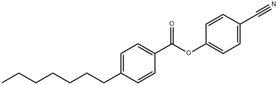 4-ヘプチル安息香酸4-シアノフェニル 化学構造式