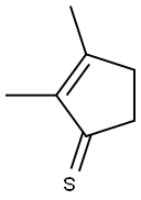 2,3-ジメチル-2-シクロペンテン-1-チオン 化学構造式