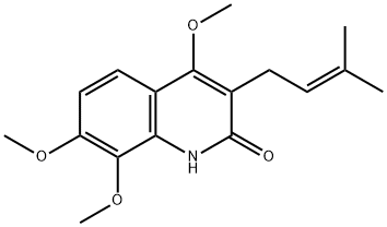 4,7,8-Trimethoxy-3-(3-methyl-2-butenyl)quinolin-2(1H)-one Structure