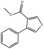 4-フェニルチオフェン-3-カルボン酸メチル 化学構造式