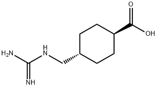 4β-(グアニジノメチル)-1α-シクロヘキサンカルボン酸 化学構造式