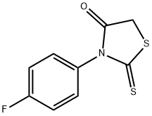 3-(4-フルオロフェニル)-2-チオキソ-1,3-チアゾラン-4-オン 化学構造式