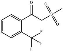 2-メチルスルホニル-1-(2-トリフルオロメチルフェニル)エタノン 化学構造式