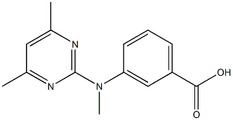 3-[(4,6-DIMETHYLPYRIMIDIN-2-YL)(METHYL)AMINO]BENZOICACID
 Structure