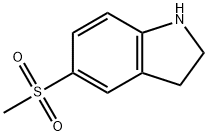2,3-ジヒドロ-5-(メチルスルホニル)-(1H)-インドール 化学構造式