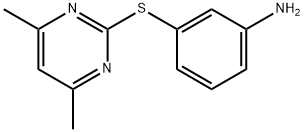 3-[(4,6-DIMETHYLPYRIMIDIN-2-YL)THIO]ANILINE
 Struktur