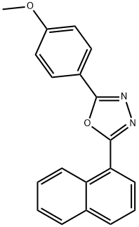 2-(4-メトキシフェニル)-5-(1-ナフチル)-1,3,4-オキサジアゾール 化学構造式