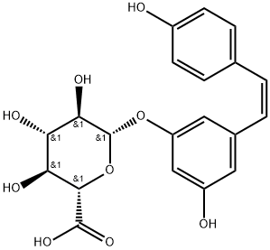 cis Resveratrol 3-O-b-D-Glucuronide,387372-23-8,结构式