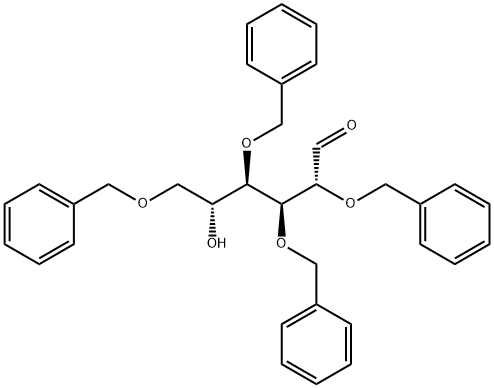 2,3,4,6-Tetra-O-benzyl-D-glucopyranose Struktur