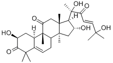 (10α,23E)-2β,16α,20,25-テトラヒドロキシ-9β-メチル-19-ノルラノスタ-5,23-ジエン-3,11,22-トリオン 化学構造式