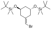 (1R,3R)-5-(ブロモメチレン)-1,3-ビス(tert-ブチルジメチルシリルオキシ)シクロヘキサン 化学構造式