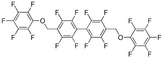 2,2',3,3',5,5',6,6'-オクタフルオロ-4,4'-ビス[(ペンタフルオロフェノキシ)メチル]-1,1'-ビフェニル 化学構造式