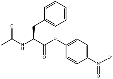rac-(R*)-α-(アセチルアミノ)ベンゼンプロピオン酸4-ニトロフェニル 化学構造式