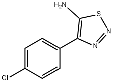 4-(4-クロロフェニル)-1,2,3-チアジアゾール-5-アミン 化学構造式
