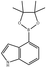 4-(4,4,5,5-テトラメチル-1,3,2-ジオキサボロラン-2-イル)-1H-インドール 化学構造式