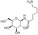 N-(ω-氨基己酰基)-β-D-吡喃半乳糖胺 结构式