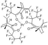 PRASEODYM(III)-TRIS[3-(HEPTAFLUOROPROPYLHYDROXYMETHYLENE)-I-CAMPHORATE] Structure