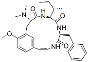 (2Z,6S,9S,12S)-12-(Dimethylamino)-15-methoxy-9-[(S)-1-methylpropyl]-6-benzyl-4,7,10-triazabicyclo[12.3.1]octadeca-1(18),2,14,16-tetrene-5,8,11-trione Structure