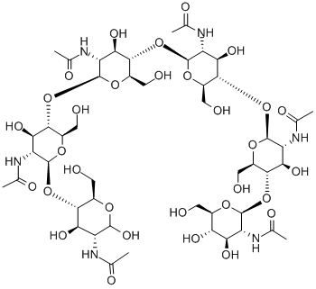 N-アセチルキトヘキサオース 化学構造式