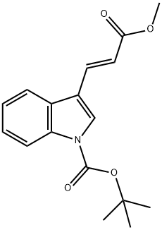 3-(2-METHOXYCARBONYL-VINYL)-INDOLE-1-CARBOXYLIC ACID TERT-BUTYL ESTER Structure