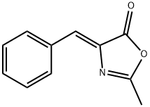 (4Z)-2-メチル-4-(フェニルメチリデン)-4,5-ジヒドロ-1,3-オキサゾール-5-オン 化学構造式