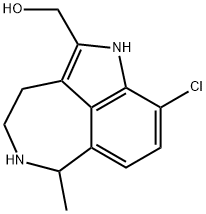 3,4,5,6-Tetrahydro-9-chloro-6-methyl-1H-azepino[5,4,3-cd]indole-2-methanol 结构式