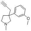 Pyrrolidine, 3-(m-methoxyphenyl)-1-methyl-3-(2-propynyl)- Struktur