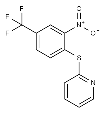 2-NITRO-1-(2-PYRIDYLTHIO)-4-(TRIFLUOROMETHYL)BENZENE 结构式