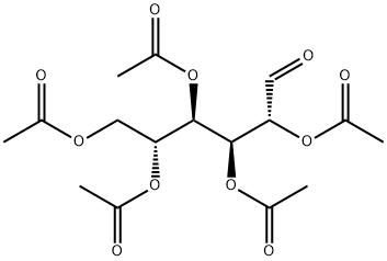 2,3,4,5,6-alpha-D-葡萄糖五乙酸酯 结构式