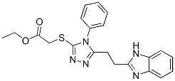 [[5-[2-(1H-Benzimidazol-2-yl)ethyl]-4-phenyl-4H-1,2,4-triazol-3-yl]thio]acetic acid ethyl ester Structure