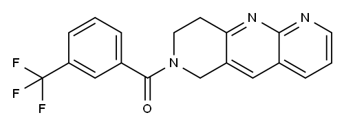 Pyrido[2,3-b][1,6]naphthyridine, 6,7,8,9-tetrahydro-7-[3-(trifluoromethyl)benzoyl]- (9CI) 结构式