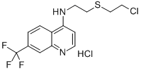 4-Quinolineamine, N-(2-((2-chloroethyl)thio)ethyl)-7-(trifluoromethyl) -, hydrochloride Struktur