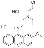 N-(2-クロロエチル)-N-エチル-N'-(2-メトキシ-9-アクリジニル)-1,2-エタンジアミン·2塩酸塩 化学構造式