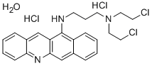 Benz(b)acridine, 12-((3-(bis(2-chloroethyl)amino)propyl)amino)-, dihyd rochloride, hydrate Structure