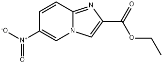 6-ニトロイミダゾ[1,2-A]ピリジン-2-カルボン酸エチルエステル 化学構造式