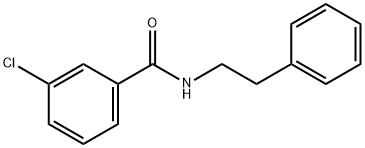 BenzaMide, 3-chloro-N-(2-phenylethyl)- 化学構造式