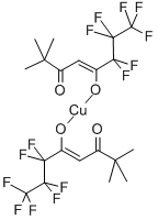 BIS(6,6,7,7,8,8,8-HEPTAFLUORO-2,2-DIMETHYL-3,5-OCTANEDIONATE)COPPER(II) 化学構造式