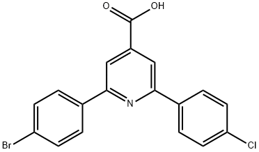 2-(4-ブロモフェニル)-6-(4-クロロフェニル)イソニコチン酸 臭化物 塩化物 化学構造式